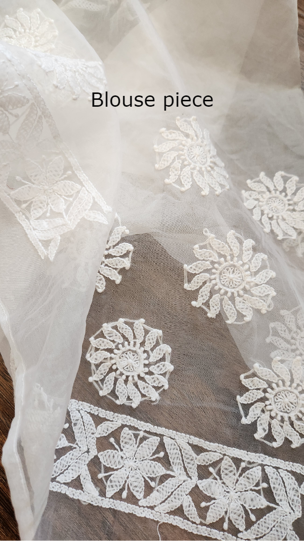 Organza Chikankari Saree