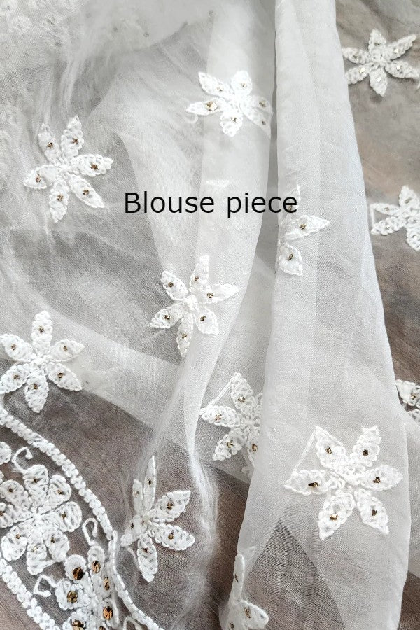 Organza Chikankari Saree