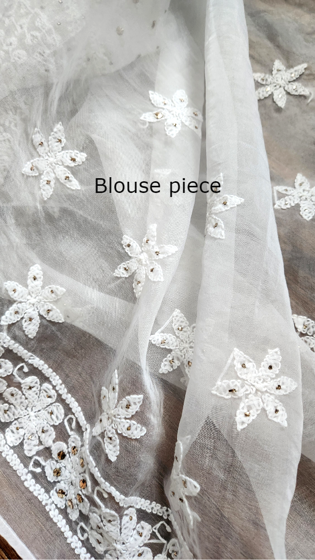 Organza Chikankari Saree