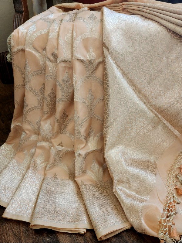Blush Katan Banarsi Saree