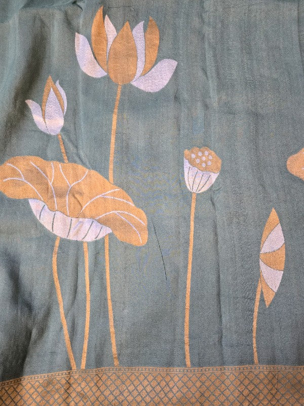 Tussar Georgette Banarsi Silk Saree