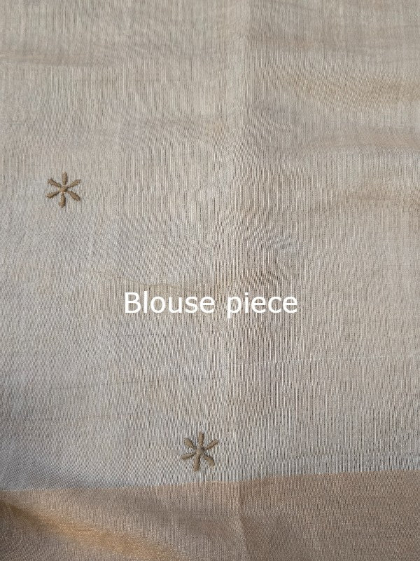 Tissue Chanderi Chikankari Saree