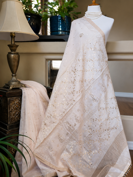 Blush Chanderi Kamdani Saree