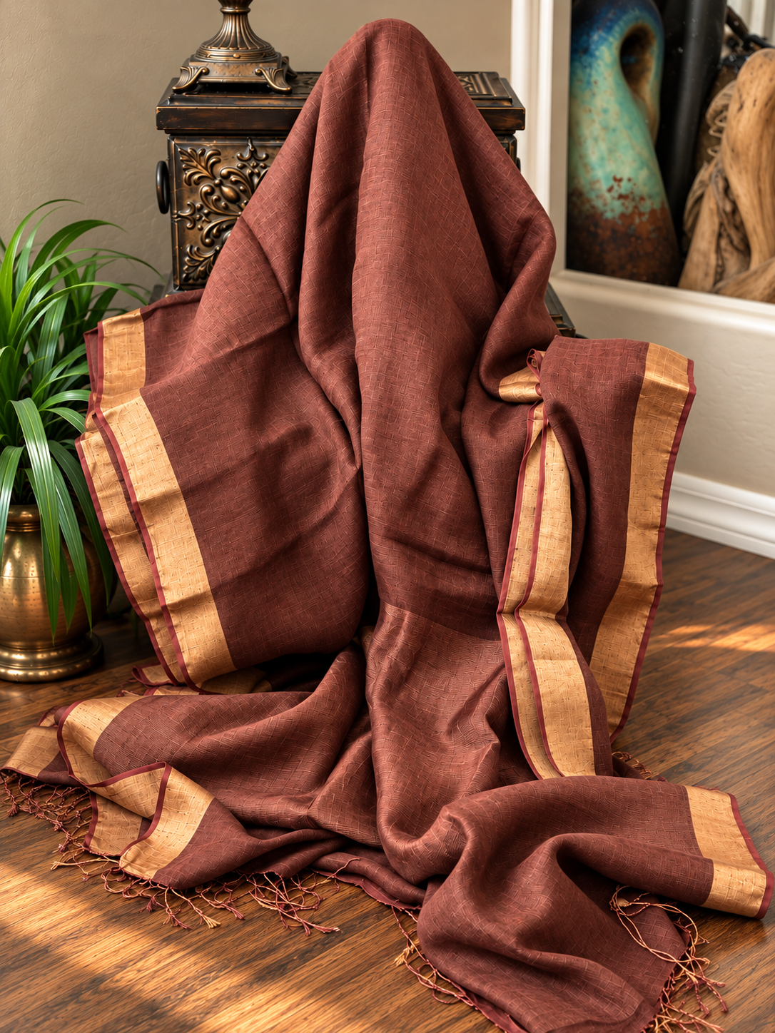 Tissue Pure Linen saree