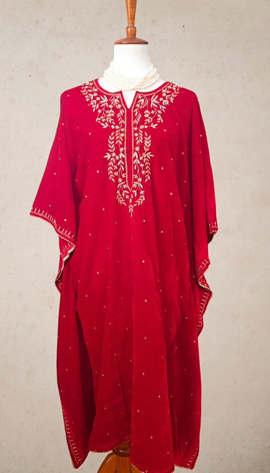 Velvet Anti-fit Zardozi Kaftan