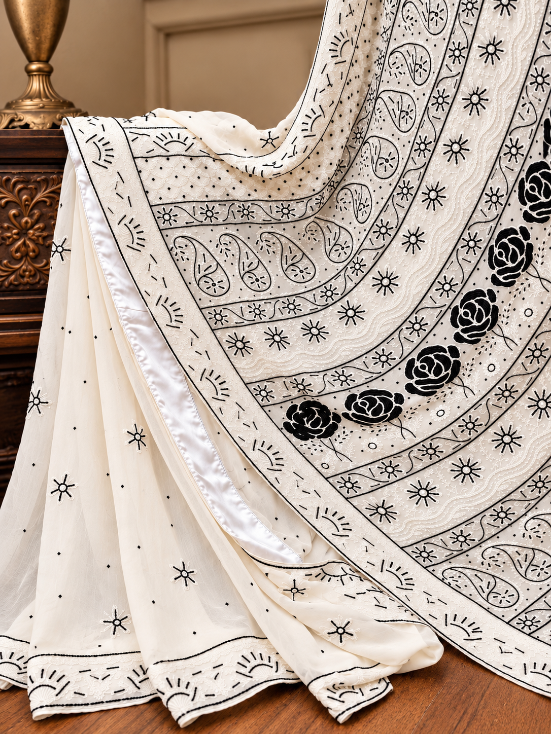 Pure Georgette Chikankari Saree