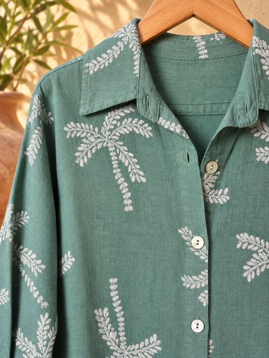 Vert Pianta Pure Linen Shirt