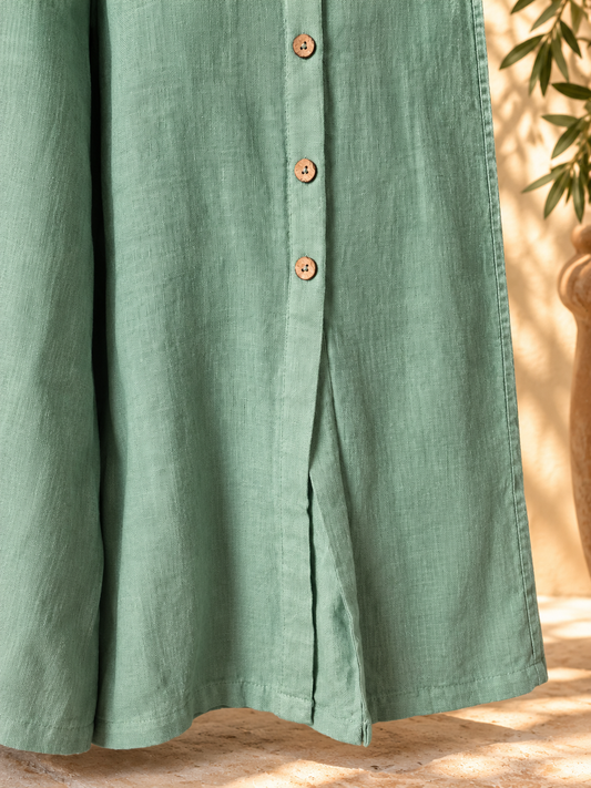 Vert Pure Linen Palazzo Pants