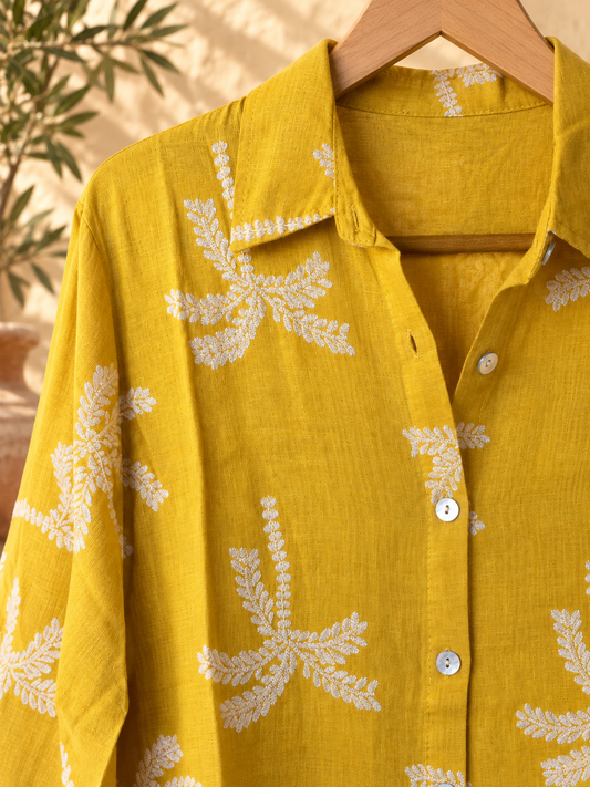 Moutarde Pianta Pure Linen Shirt