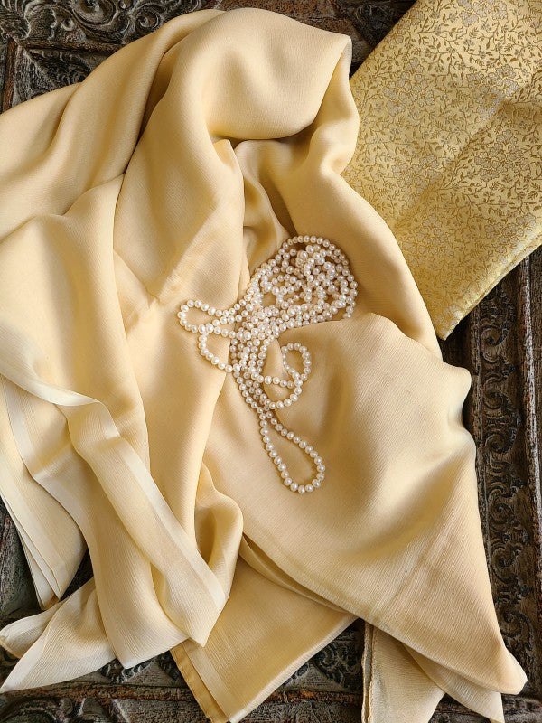 Platinum Chiffon Saree