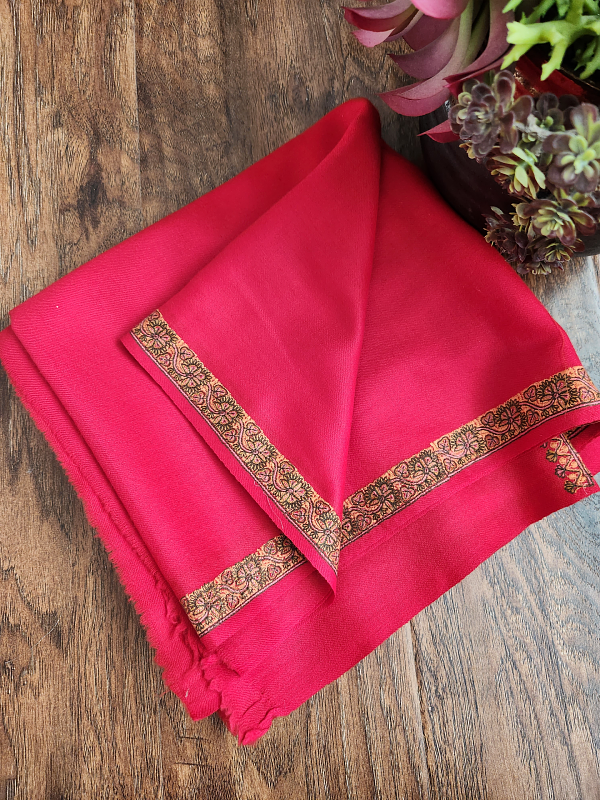 Post Office Red Woolen Shawl