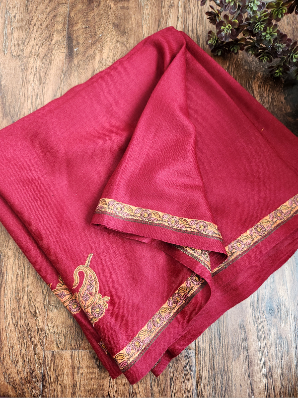 Cherry Red Woolen shawl