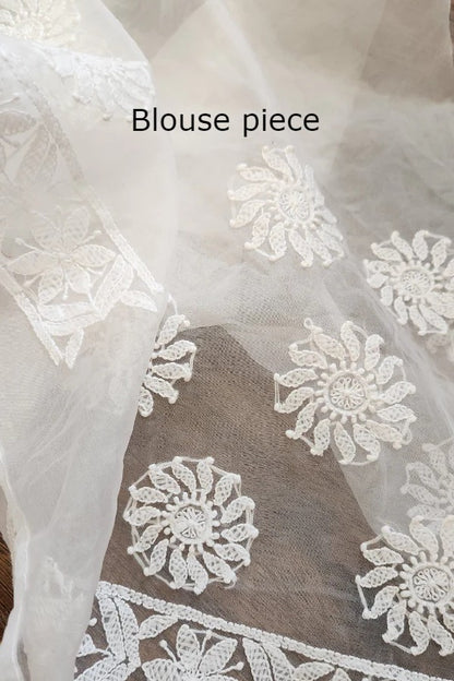 Organza Chikankari Saree