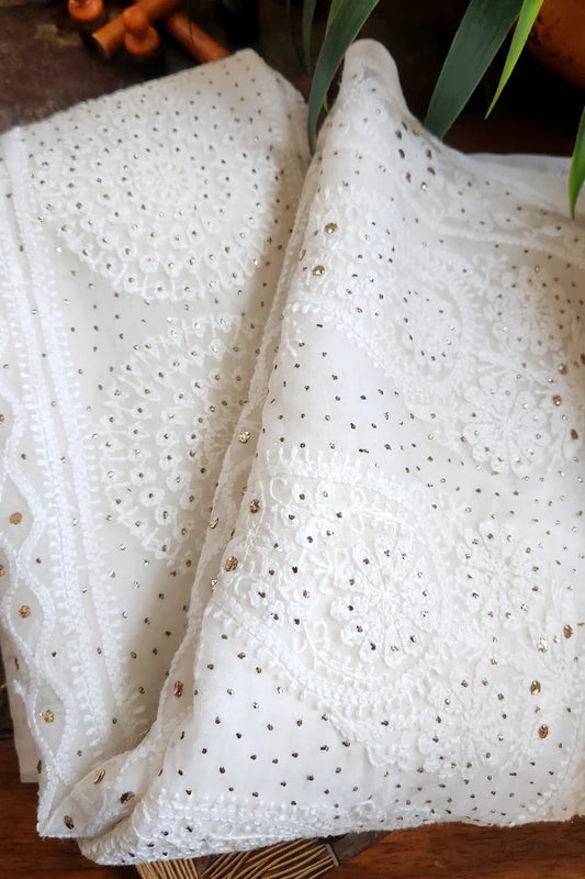 Organza Chikankari Saree