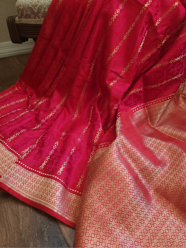 Double Katan Tanchoi Banarsi Saree