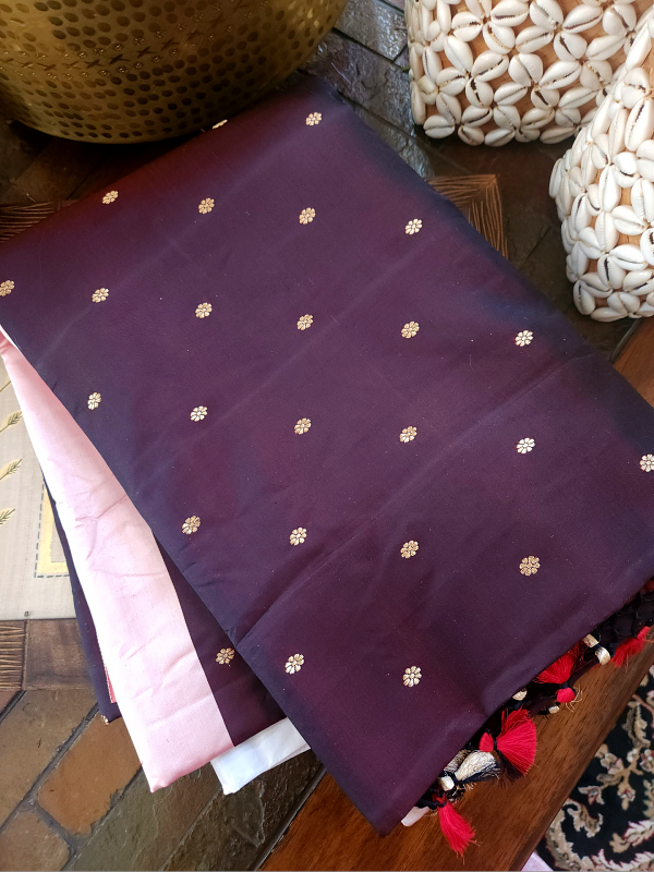 Double Twisted Katan Color Block Banarsi Saree