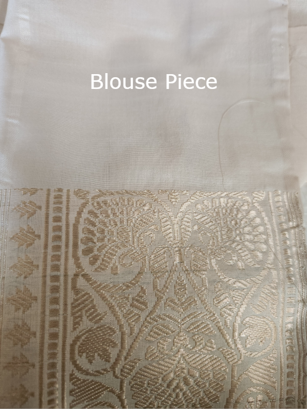 Ivory Sona Rupa Katan Banarsi Saree