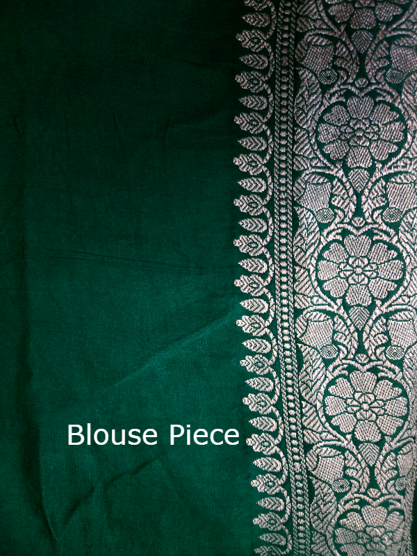 Emerald Mashroo Silk Banarsi Saree