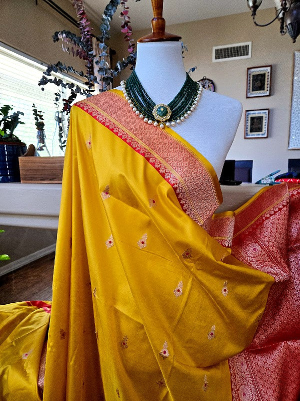 Haldi Kumkum Katan Banarsi Saree