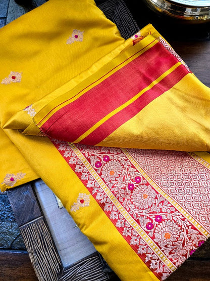 Haldi Kumkum Katan Banarsi Saree