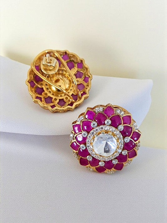 Oversized Moisannite Stud Earrings