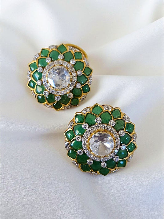 Oversized Moissanite Stud Earrings