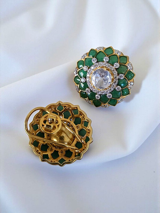 Oversized Moissanite Stud Earrings