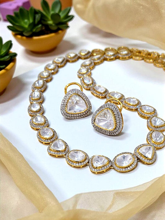 Timeless Moissanite String and Earring Set