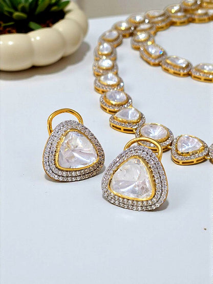 Timeless Moissanite String and Earring Set