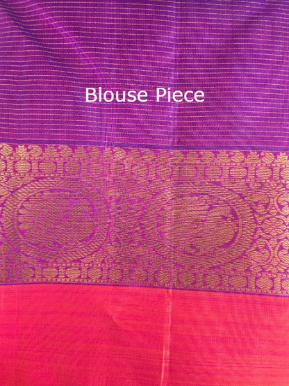 Purple Zari Silk Kanjivaram Saree
