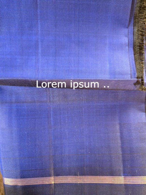 Rich Royal Blue Silk Kanjivaram Saree