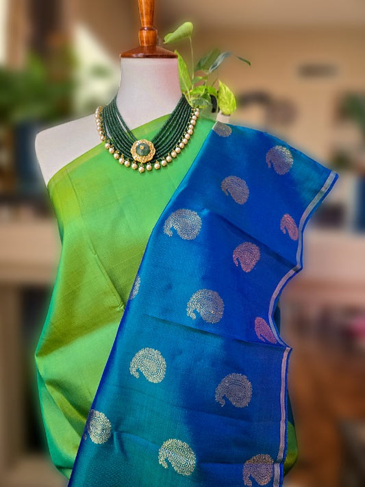 Half & Half Concept Silk kanjivaram Saree