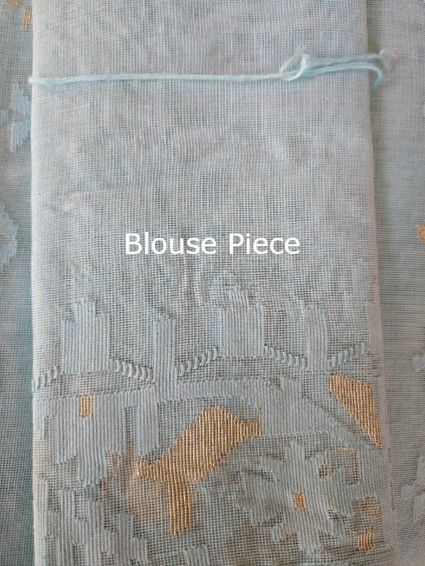 Light Turquoise Jamdani Dhakai