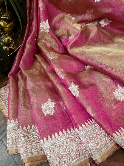 Pure Ruby Tissue Banarsi Saree