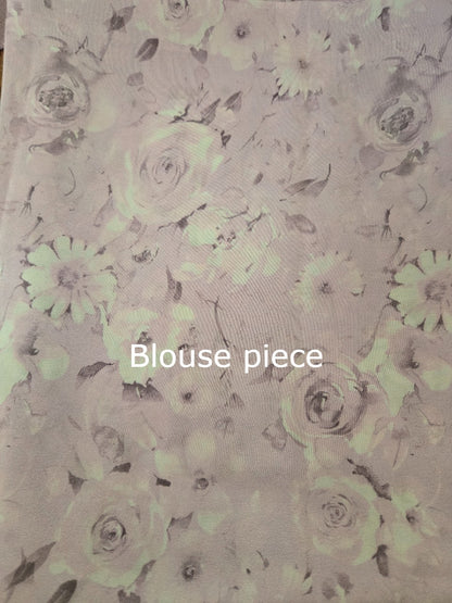 Platinum Printed Pure Chiffon Saree