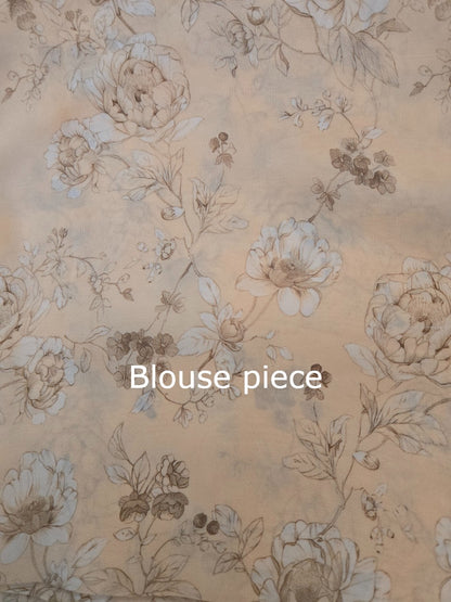 Platinum Printed Pure Chiffon Saree