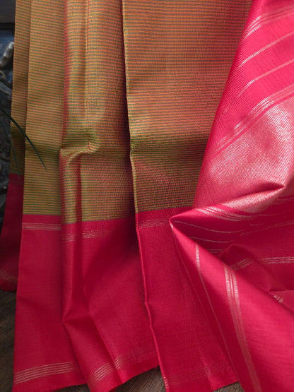 Striped Contemporary Kanjivaram Silk Saree