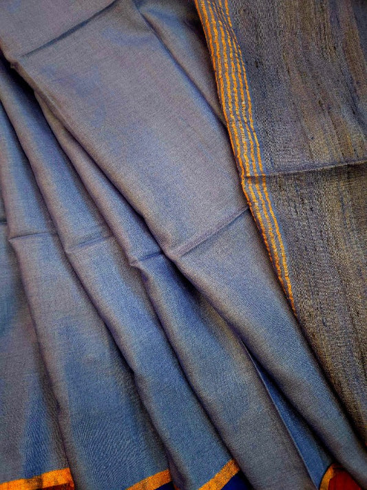 Cloud Blue Munga Silk Saree