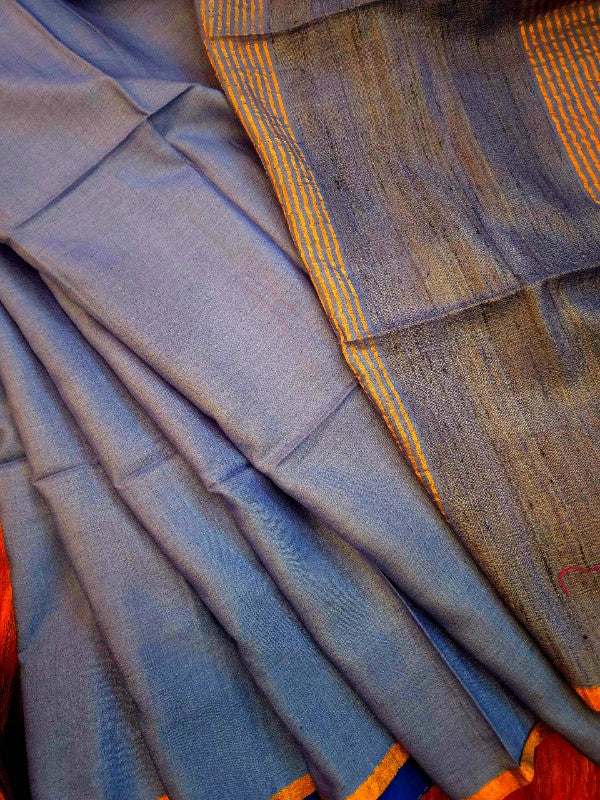 Cloud Blue Munga Silk Saree
