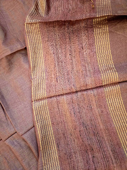 Dusky Rose Munga Silk Saree