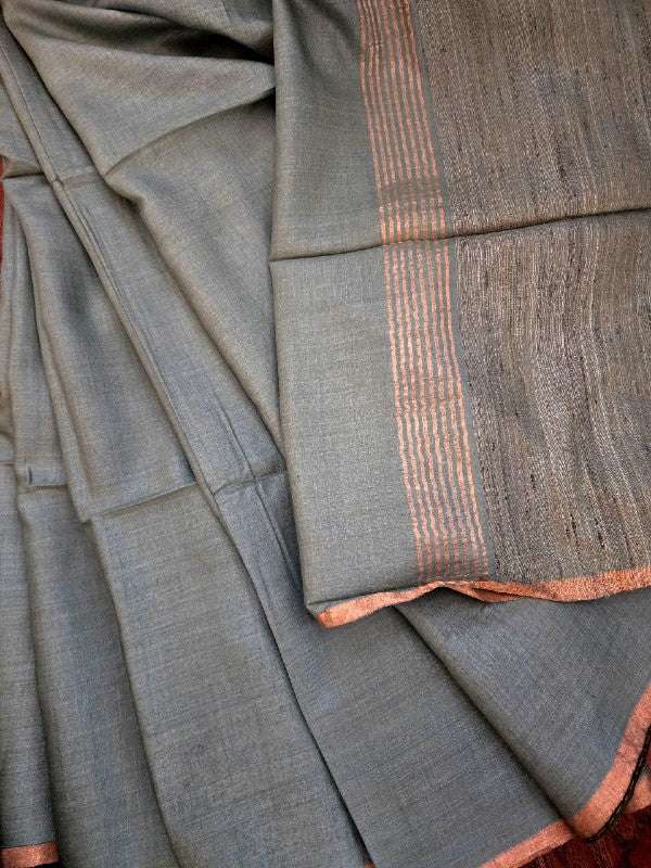 Tea Green Munga Silk Saree