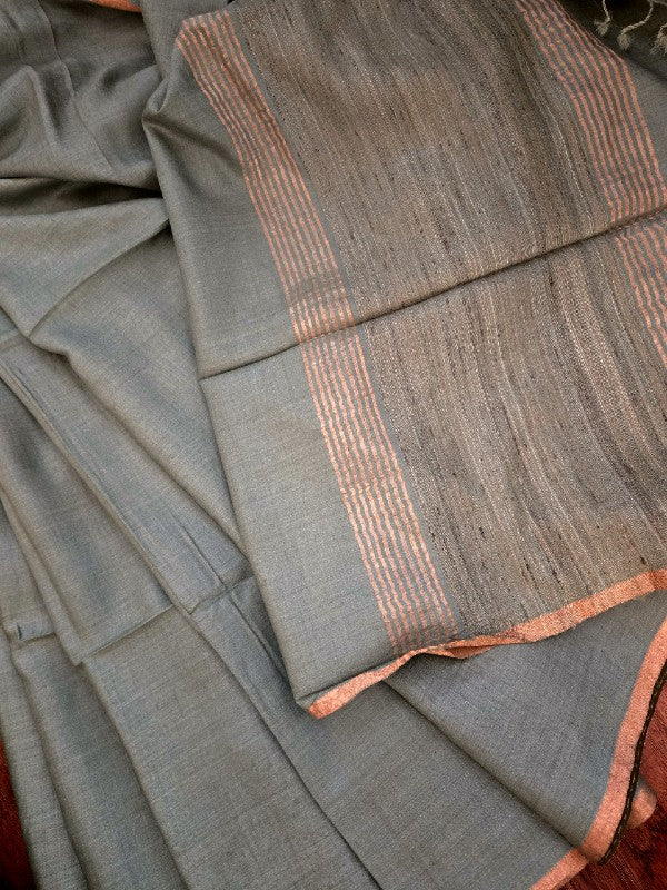 Tea Green Munga Silk Saree