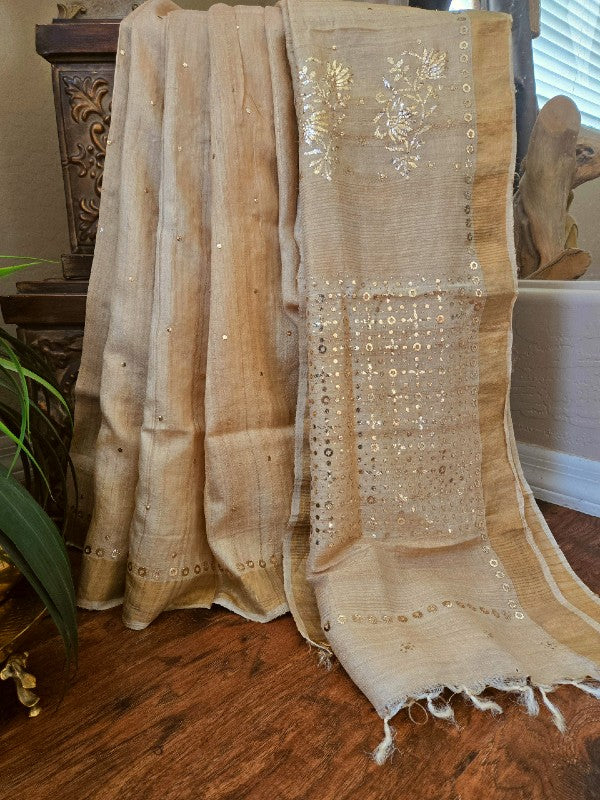 Gachi Tussar Kamdani Saree