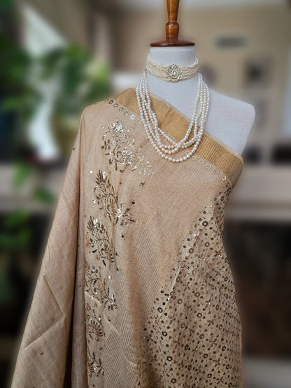 Gachi Tussar Kamdani Saree