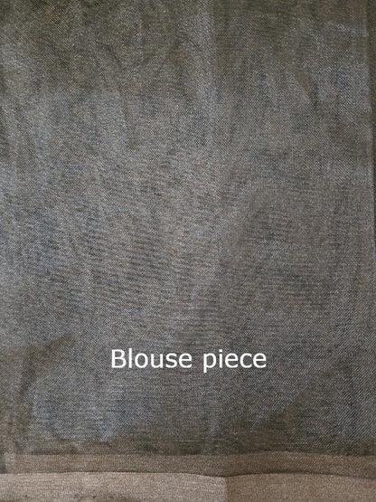 Moss-Mehendi Tissue Banarsi Saree