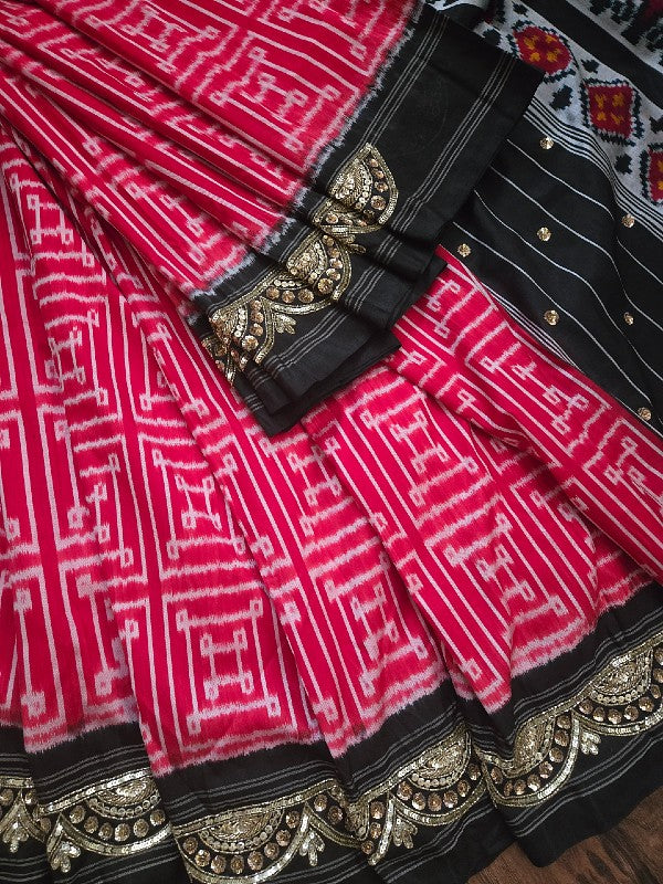 Zardozi on Single Ikkat Saree