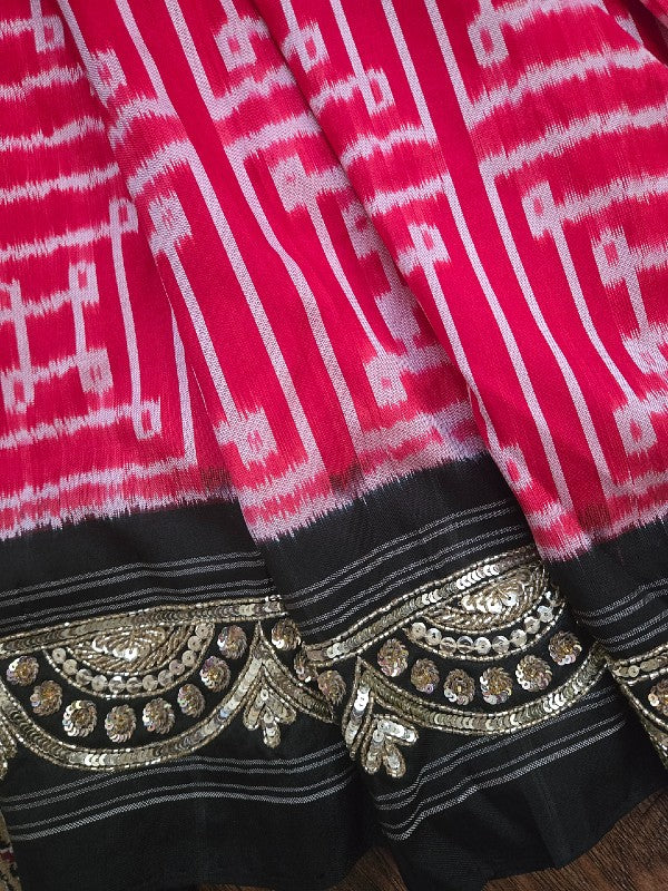 Zardozi on Single Ikkat Saree