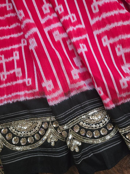 Zardozi on Single Ikkat Saree