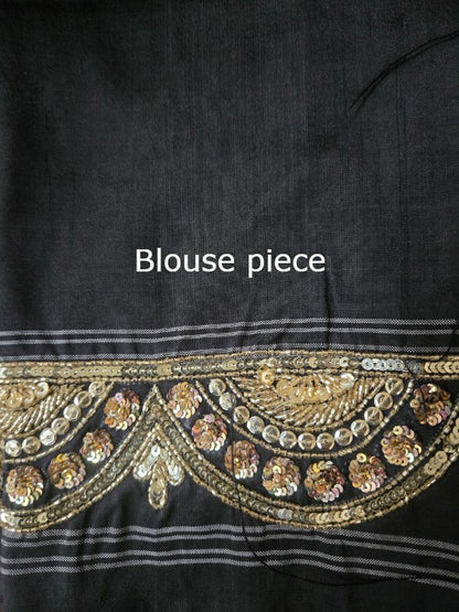 Zardozi on Single Ikkat Saree