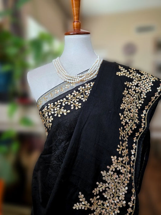 Chanderi Zardozi Saree